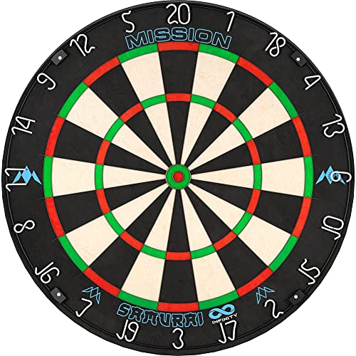 Mission Darts Samurai Infinity | Professional Competition Standard Dartboard with Ultra Thin Knife Life Wire Construction and Black Ring | DB058 von Mission Darts