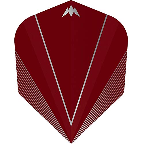 Mission Darts Shades Dart-Flights, Standard Nr. 2, robustes V-Design, 100 Mikron, 5 Sets mit je 3 Flights, Rot (5 x F3021) von Mission Darts
