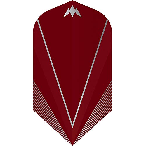 Mission Darts Shades Dart-Flights | schlanke Form | robustes 100-Mikron-V-Design, 10 Sets mit je 3 Flights, rot (10 x F3051) von Mission Darts