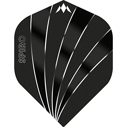 Mission Darts Spiro Solo Dart Flights | Standard Nr. 2 | Premium Extra Stark 100 Mikron, 5 Sets mit 3 Flights, (5XF3161) von Mission Darts