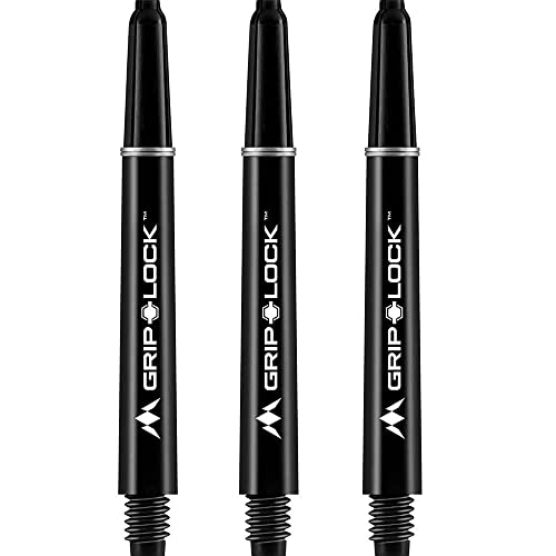 Mission Darts Unisex – Erwachsene GripLock Dartschaft, schwarz, medium von Mission Darts