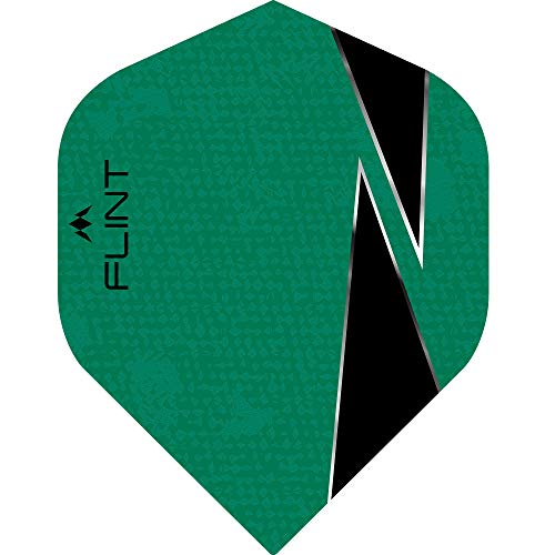 Mission Flint X Dartflights, 100 Mikron, Standard, grün, 1 Set (3) von Mission Darts