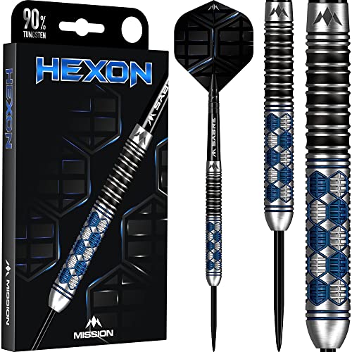 Mission Hexon Blue 90% - Steeldarts 21 Gramm von Mission Darts