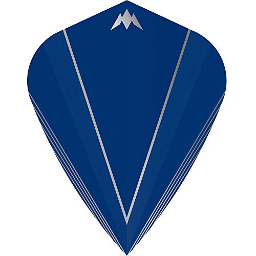 Mission Shades Dart-Flights, Kite, einfarbig, robust, 1–10 Sets (blau, 1 Set (3)) von Mission Darts