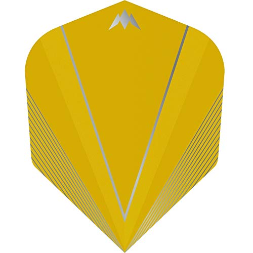 Mission Shades Dart-Flights, Standard, einfarbig, robust, 1–10 Sets (gelb, 1 Set (3)) von Mission Darts