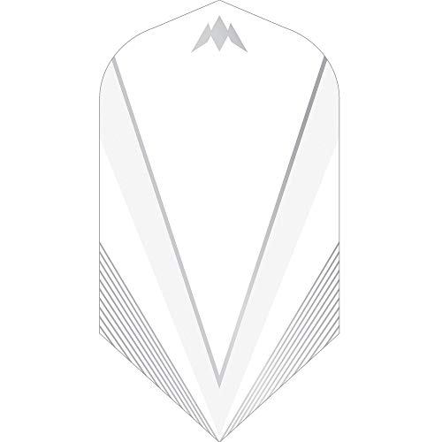 Mission Darts Shades Dart-Flights | schlanke Form | robustes 100 Mikron V-Design, 10 Sets mit je 3 Flights, weiß (10 x F3055) von Mission Darts