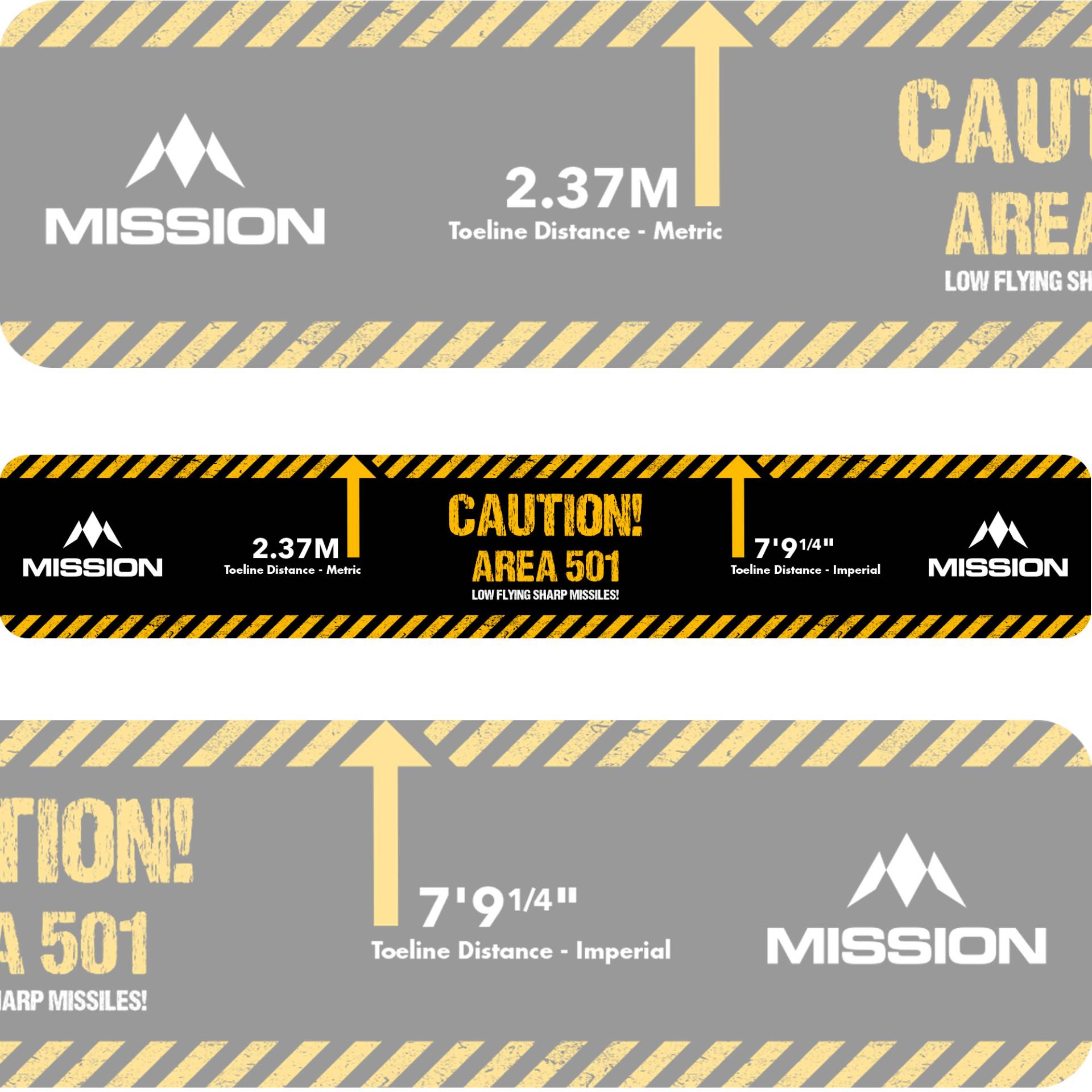 Mission Throw Line Oche Heavy Duty Caution Area 501 von Mission Darts