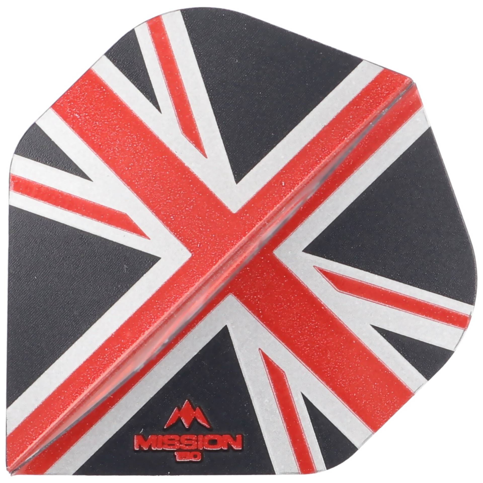Mission Alliance Union Jack Flights, 150 Micron, No2, 3 Stück, schwarz&rot von Mission