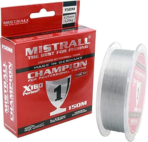Mistrall Angelschnur Strong Champion 0,12-0,45mm Spule150m stark ! (0,18mm / 5,00kg) von Mistrall