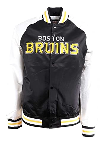 Mitchell & Ness Boston Bruins Black NHL Primetime Lightweight Satin Jacket - XL von Mitchell & Ness