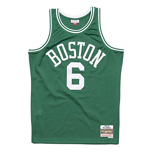 Mitchell & Ness Boston Celtics Bill Russell 1962 Road Swingman Trikot, Herren, grün, Large von Mitchell & Ness