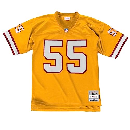 Mitchell & Ness Derrick Brooks #55 Tampa Bay Buccaneers Legacy Throwback NFL Trikot Gelb, L von Mitchell & Ness