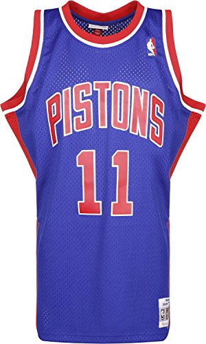 Mitchell & Ness - Detroit Pistons Isiah Thomas - Swingman Jersey Trikot - Hardwood Classic - NBA Basketball - Blau (M) von Mitchell & Ness