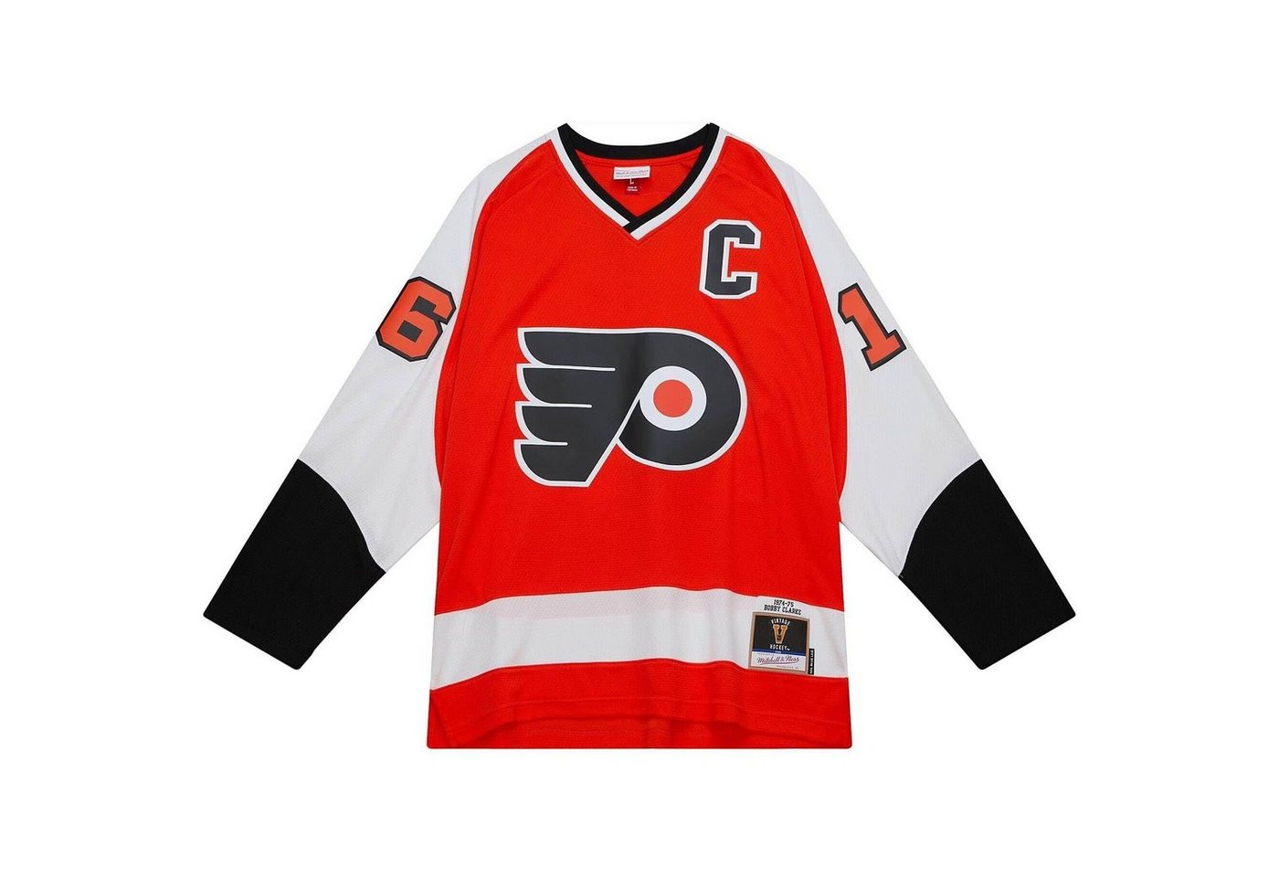 Mitchell & Ness Eishockeytrikot Line Bobby Clarke Philadelphia Flyers 1974 Jerse von Mitchell & Ness