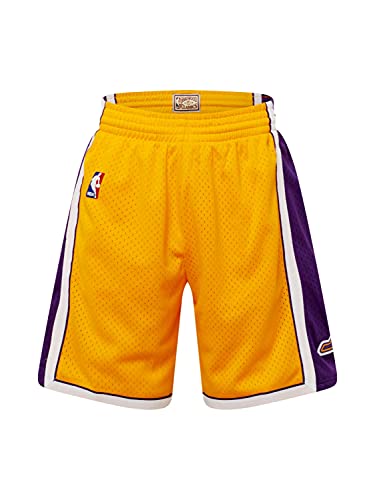 Mitchell & Ness Herren Hose LOS Angeles Lakers goldgelb/dunkellila/weiß XL von Mitchell & Ness