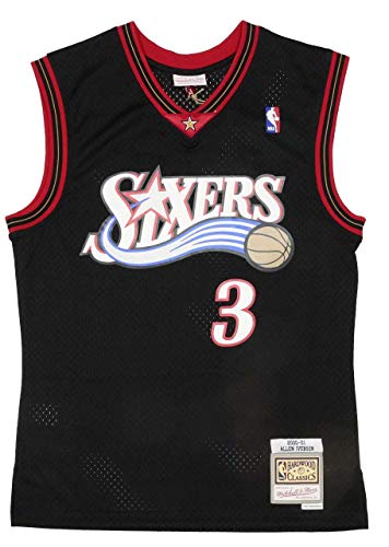 Mitchell & Ness Herren Shirt Philadelphia 76ERS | Allen Iverson 2000-01#3 - NBA Swingman weiß L von Mitchell & Ness