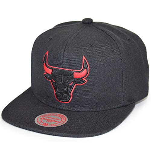 Mitchell & Ness Herren Snapback Caps Solid Teams Siren Chicago Bulls schwarz Einheitsgröße von Mitchell & Ness