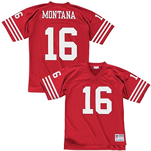 Mitchell & Ness Joe Montana San Francisco 49ers Throwback NFL Trikot Rot L von Mitchell & Ness