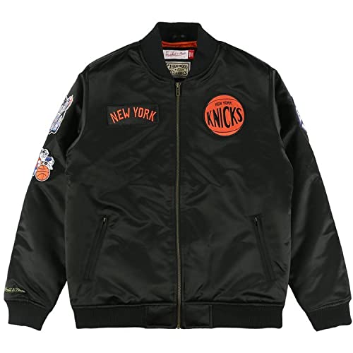 Mitchell & Ness M&N Satin Bomber Jacke - Flight New York Knicks - S von Mitchell & Ness