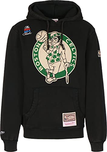 Mitchell & Ness NBA Boston Celtics Worn Logo Kapuzenpullover Herren schwarz, S von Mitchell & Ness