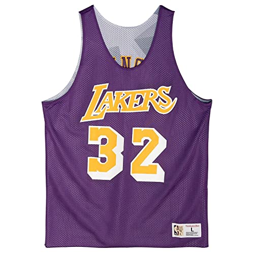 Mitchell & Ness NBA Los Angeles Lakers Magic Johnson Reversible Mesh Tanktop Herren lila/gelb, M von Mitchell & Ness
