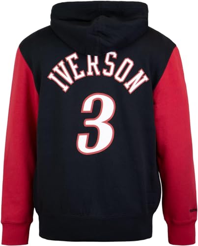 Mitchell & Ness NBA Name & Number Retro Hoody Kapuzenpullover (Allen Iverson, XL) von Mitchell & Ness