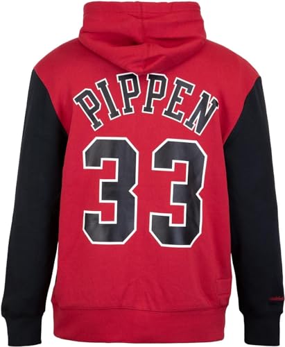 Mitchell & Ness NBA Name & Number Retro Hoody Kapuzenpullover (Scottie Pippen, L) von Mitchell & Ness