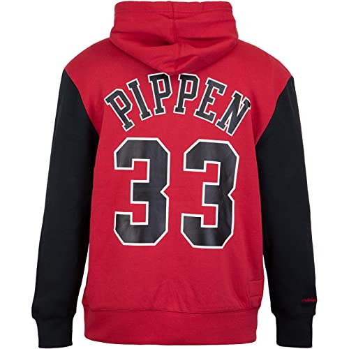 Mitchell & Ness NBA Name & Number Retro Hoody Kapuzenpullover (Scottie Pippen, XL) von Mitchell & Ness