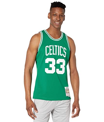 Mitchell & Ness NBA Hardwood Classics Swingman Jersey Boston Celtics - Larry Bird - Grün von Mitchell & Ness