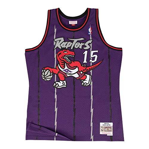 Mitchell & Ness Vince Carter #15 Toronto Raptors 1998-99 Swingman NBA Trikot Lila, XL von Mitchell & Ness