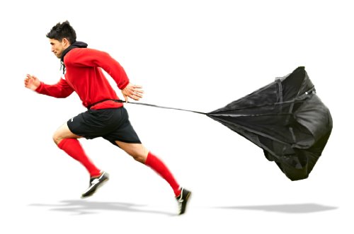 Mitre Fußball Training Sprintfallschirm, Black, One Size von Mitre