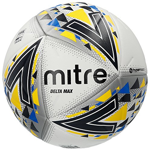 Mitre Delta Max Profifußball, White/Yellow/Blue, 5 von Mitre