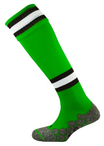 Mitre Division Tec Fußballstrümpfe, Unisex, für Kinder grün verde - Smeraldo/nero/bianco S von Mitre
