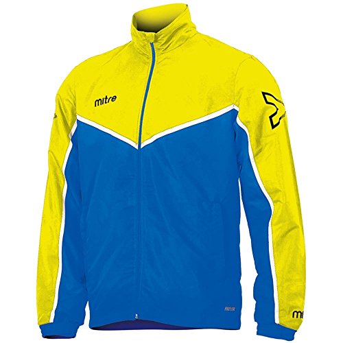 Mitre Primero Trainingsjacke für Kinder, gewebt, Gelb/Königsblau/Weiß, Größe S von Mitre