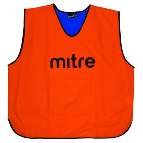 Mitre Fußball Pro Reversible Trainingsleibchen, Orange/Royal, Small Mens von Mitre