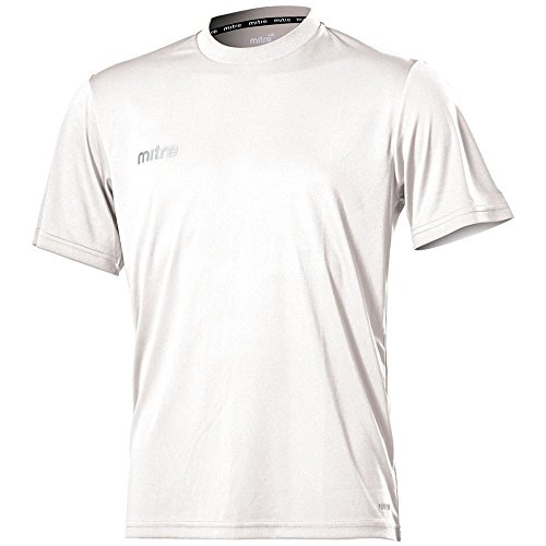 Mitre Herren Camero Kurzärmliges Fußball-Shirt Match Day, Weiß, X-Large/46-48 Inch von Mitre