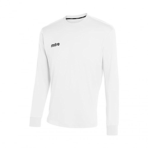 Mitre Herren Langärmliges Fußball-Shirt Match Day Camero, Weiß, Medium/38-40 Inch, T70053WA1 von Mitre