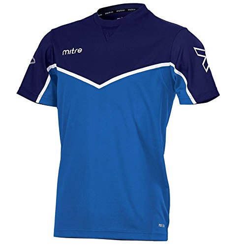 Mitre Herren Primero Fußball Training T-Shirt S Königsblau/Marineblau/Weiß von Mitre