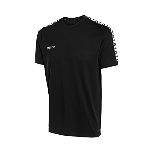 Mitre Delta T-Shirt, schwarz/weiß, Small/34-36 Inches von Mitre