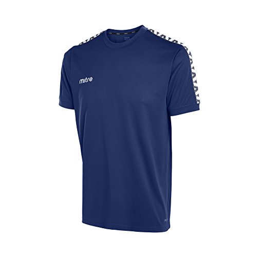 Mitre Delta T-Shirt, Marineblau/weiß, X-Large/46-48 Inches von Mitre