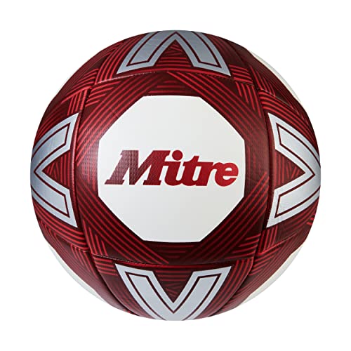 Mitre Intent Unisex Trainingsfußball Erwachsene Unisex, Weiß/Rot/Rot, Größe 38 von Mitre