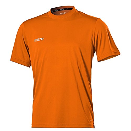 Mitre Kinder Camero Kurzärmliges Fußball-Shirt Match Day, Orangerot, Large/30-32 Inch von Mitre