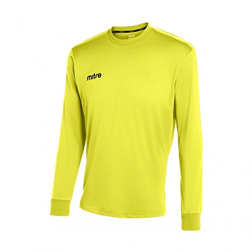 Mitre Kinder Camero Langärmliges Fußball-Shirt Match Day, Gelb, Medium/28-30 Inch von Mitre