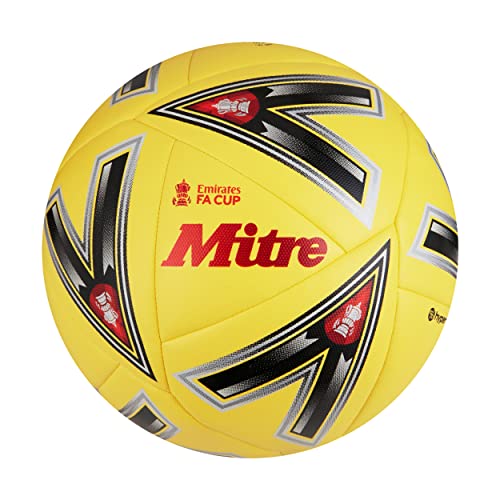 Mitre Match FA Cup Fußball 22/23, gelb/schwarz/rot von Mitre