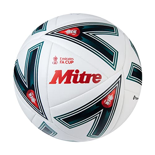 Mitre Match FA Cup Fußball 22/23, weiß/grün/rot von Mitre