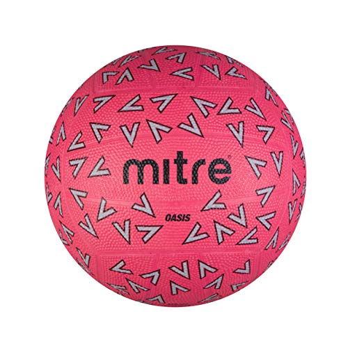Mitre Oasis Netzball, äußerst strapazierfähig, toller Grip, stylisches Design, Pink, Grau, Schwarz, Ballgröße 5 von Mitre