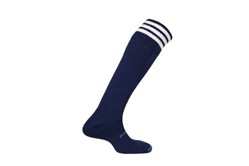 Prostar Fußballsocken Mercury mit 3 Streifen, Fußball-Sportsocke, Herren, marineblau/weiß, Junior/M von Mitre