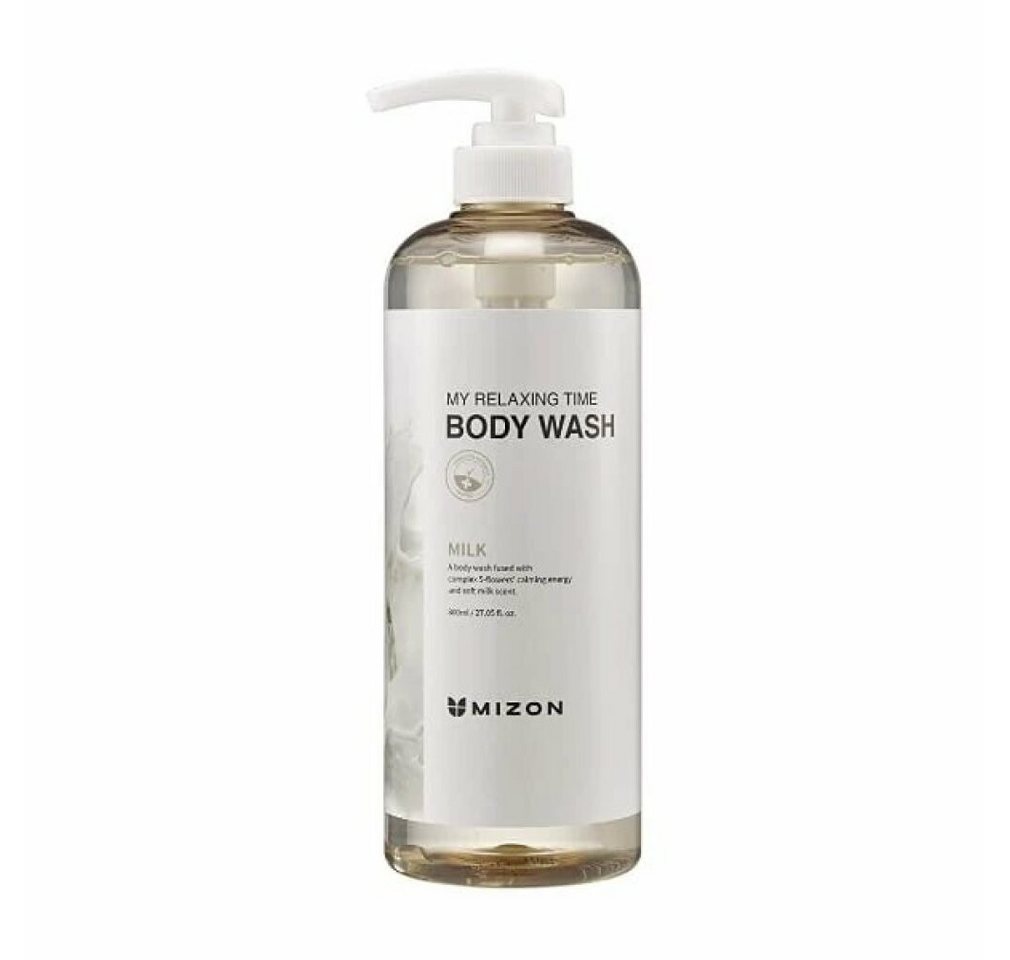 Mizon Duschgel Shower gel with milk protein Milk My Relaxing Time (Body Wash) 800ml von Mizon