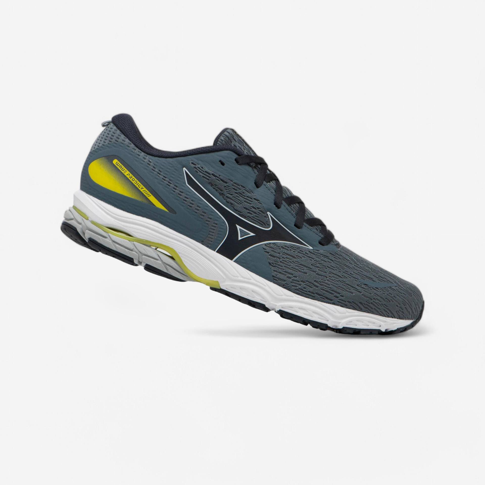 Laufschuhe Herren Mizuno - Wave Prodigy 5 grau/weiss/gelb von Mizuno