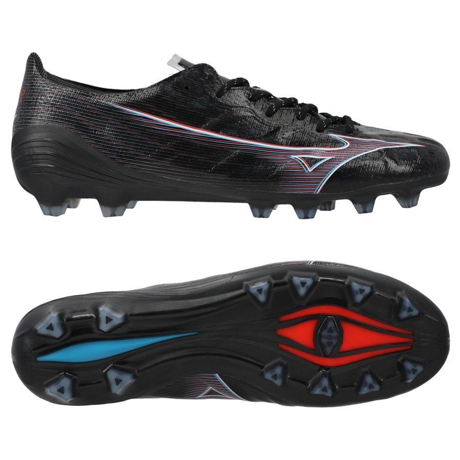 Mizuno Alpha Elite FG/AG Black Pack - Schwarz/Rot/Blau von Mizuno